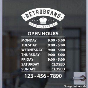 Open Hours With Logo Style 20